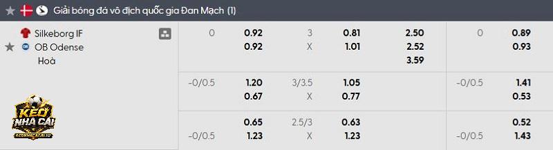 Tỷ lệ soi kèo Silkeborg vs Odense Tỷ lệ soi kèo Silkeborg vs Odense